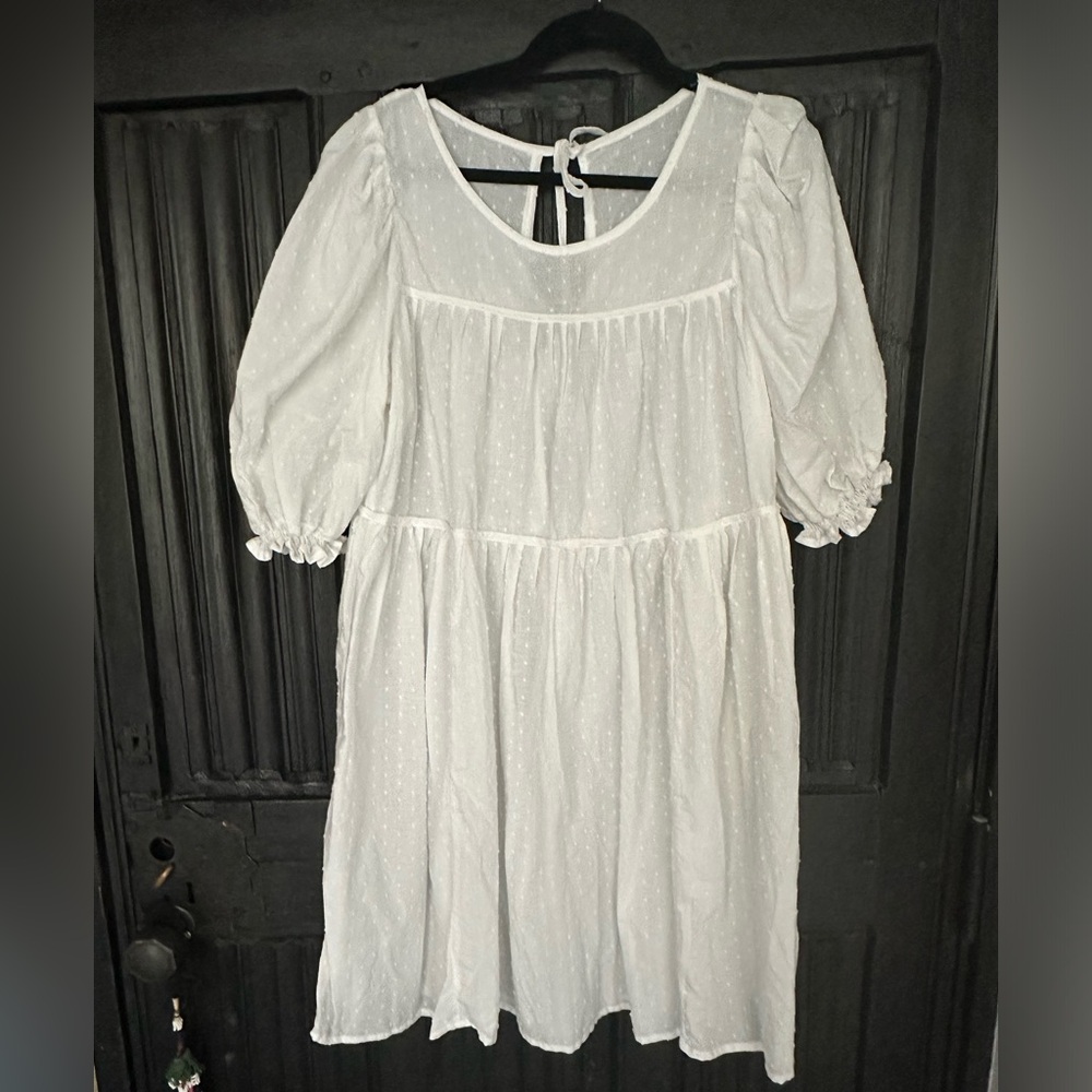 Natalie Martin Haley Dress. white Swiss dot cotton - new with tags